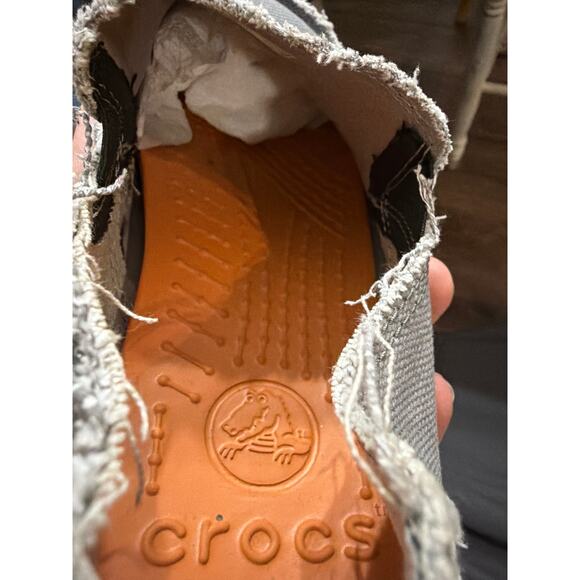 Crocs Men's Santa Cruz Slip On Loafers Gray Casual Shoes Size 9 - Picture 7 of 9